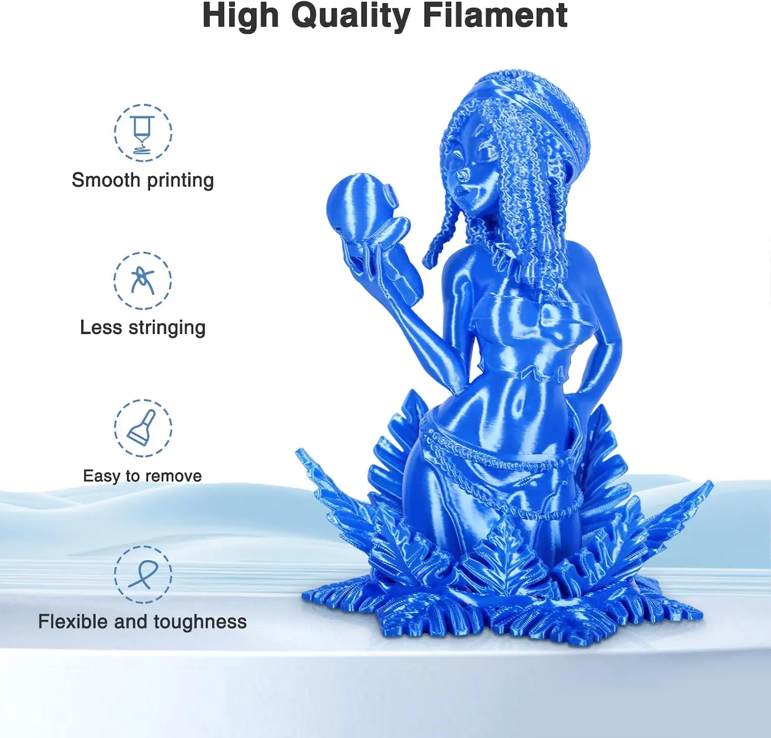 3D Silk PLA Filament 1.75mm Spool Wire For 3D Printer Material, Safety, Vacuum Packaging250g