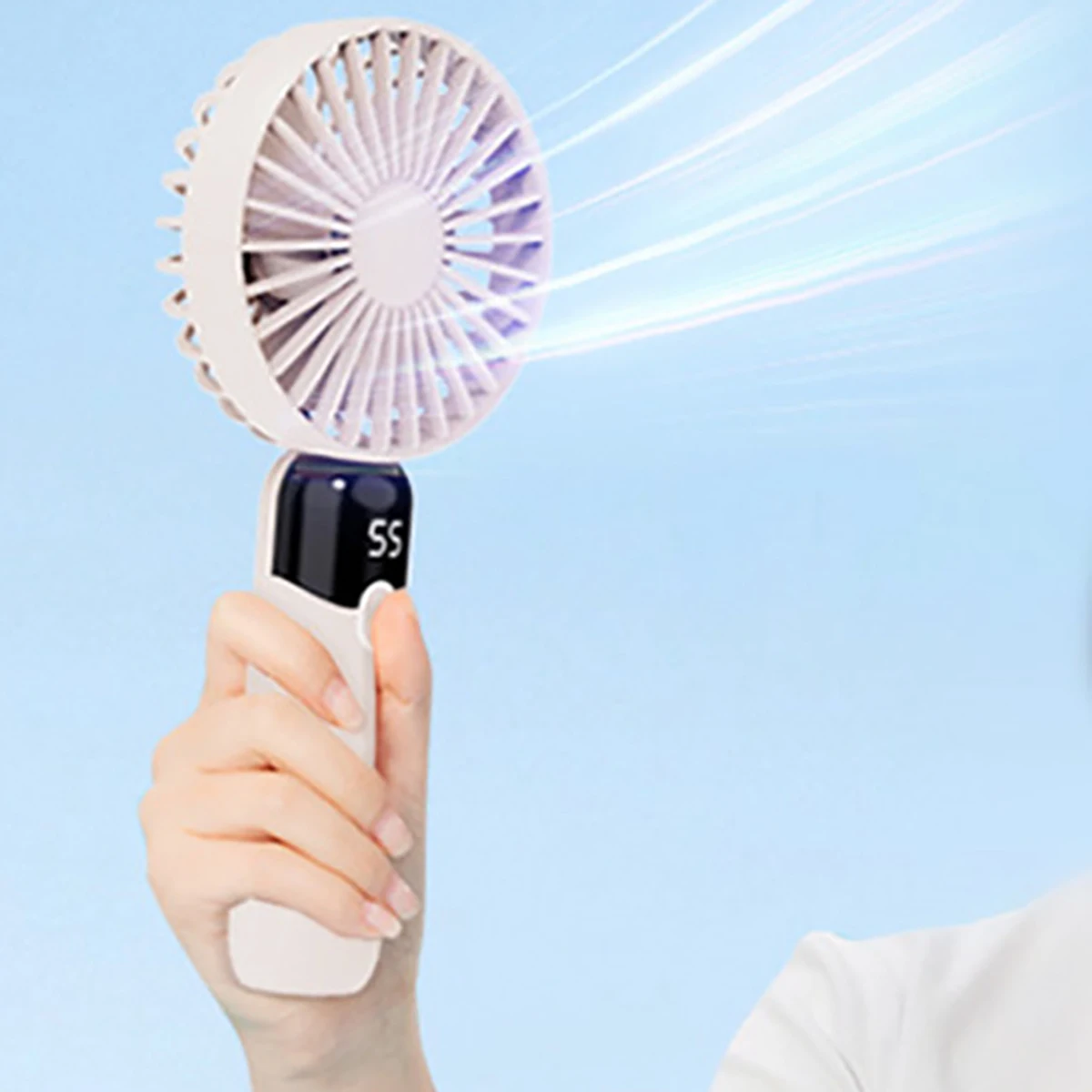 USB Rechargeable Mini Portable Fan, 6 Speeds, Lightweight Handheld Fan, Perfect for the Office, Outdoors, Travel and Camping