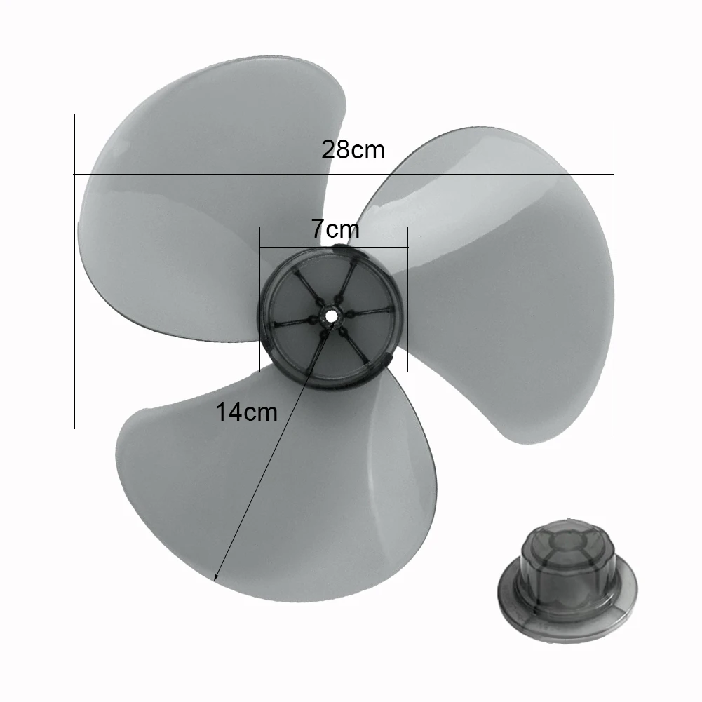 Fan Blade 12 Noiseless Plastic Fan Blade for Standing Pedestal Floor Wall/Table Fanner Easy to Clean Quick Installation