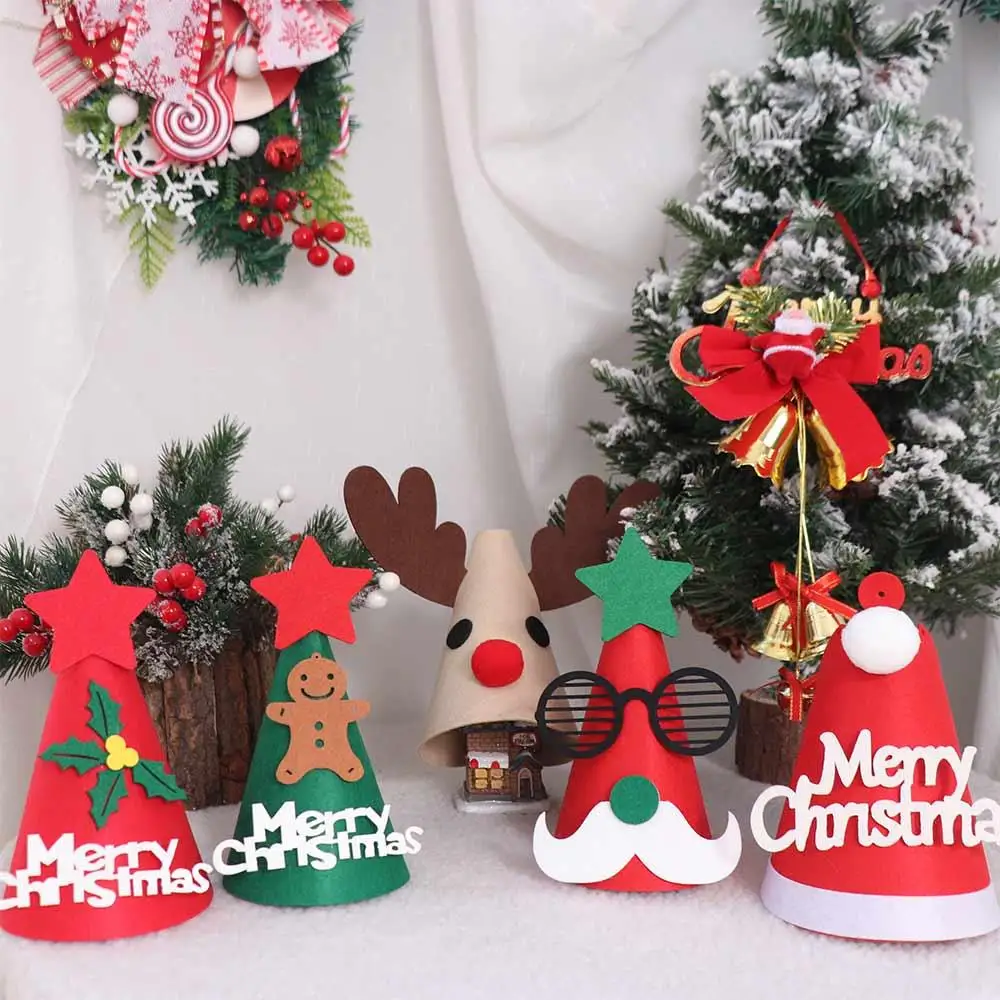 Festive Supplies Santa Claus Merry Christmas Hat Cartoon Christmas Santa Claus Hat Felt Animal Party Hat Families