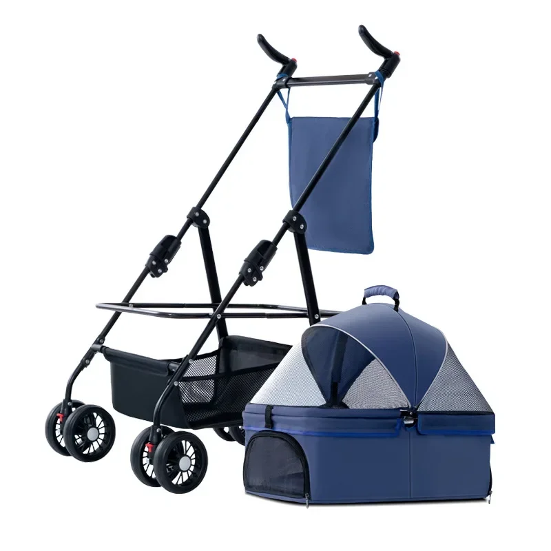 

Pet, dog, cat, and outdoor stroller. Large and medium-sized small dog, Schnauzer, lightweight, foldable, separable,