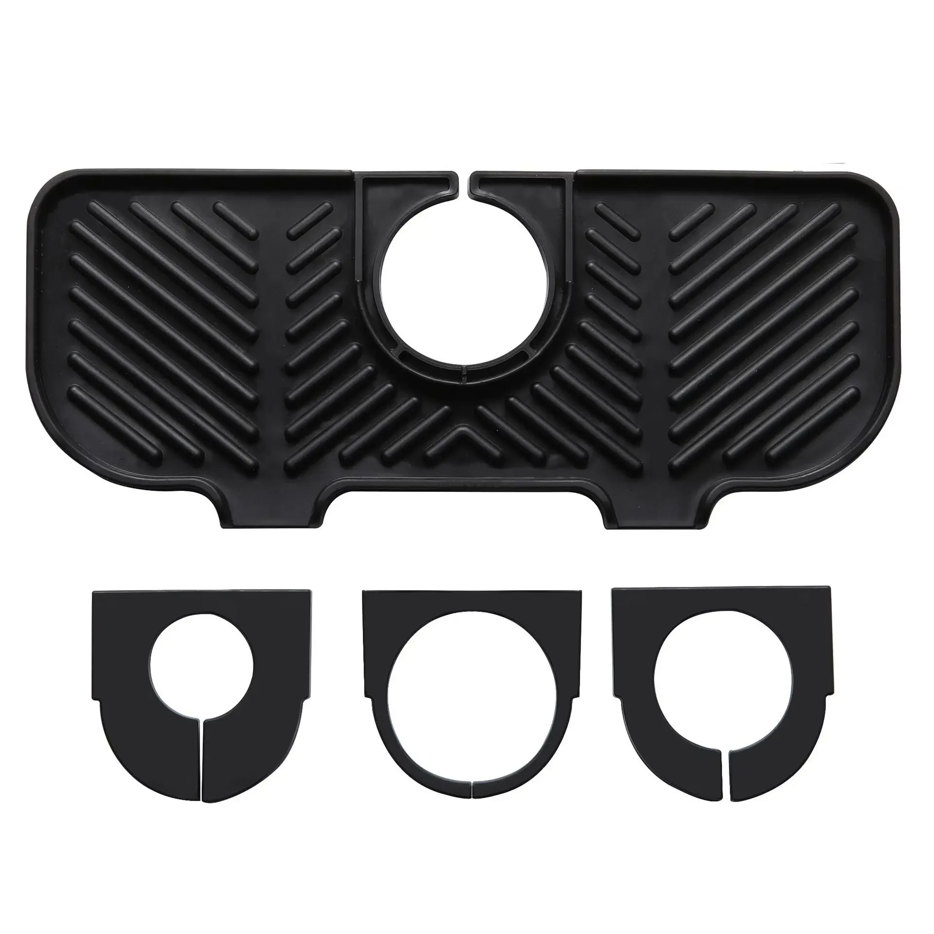 Silicone Drain Pad Soap Box Rack de drenagem Escova de limpeza Suporte de armazenamento Suporte de esponja de cozinha Acessórios torneira do banheiro Novo