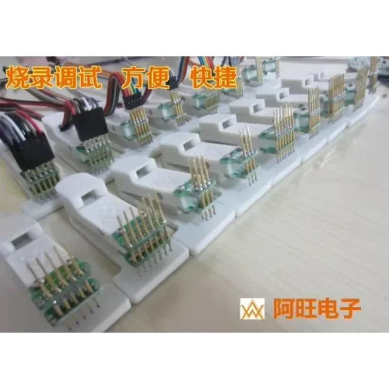 Burning Fixture Debug Download 2.54mm-6P Double Row STM32 STC JTAG Test Frame Spring Pin