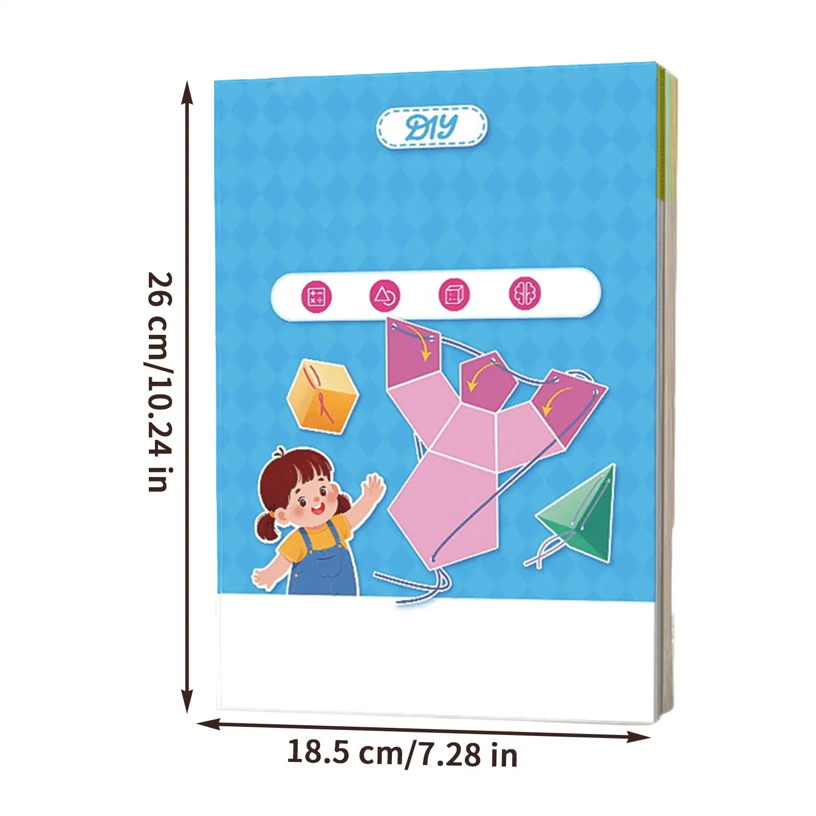 Livre de géométrie à ficelle à tirer, Kit de mathématiques en forme 3D avec 12 modèles, jouet interactif pratique pour l'éducation, centre de mathématiques, salle de jeux, salle de classe