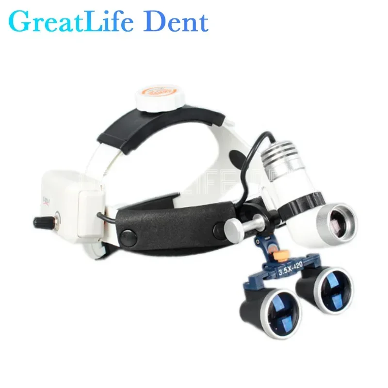 

GreatLife Dent Original KWS 2.5x 3.5x Dental Magnifier Led Light Headlamp Medical Surgical Headlight Dental Loupes Magnifier