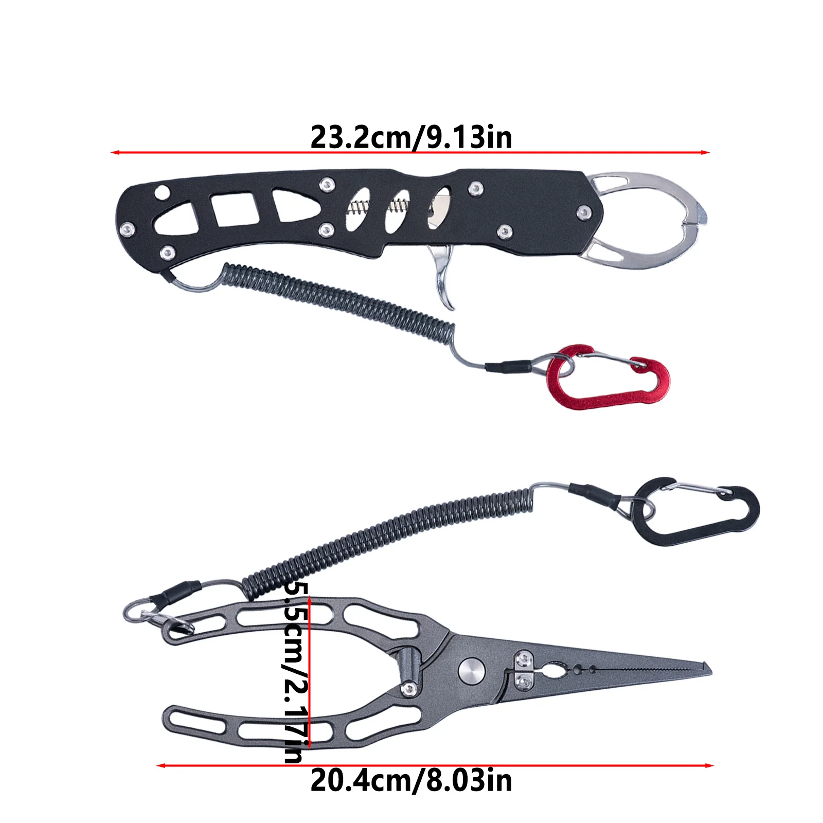 Pinzas de pesca multifunción de aleación aluminio, con una mano - imagen 5