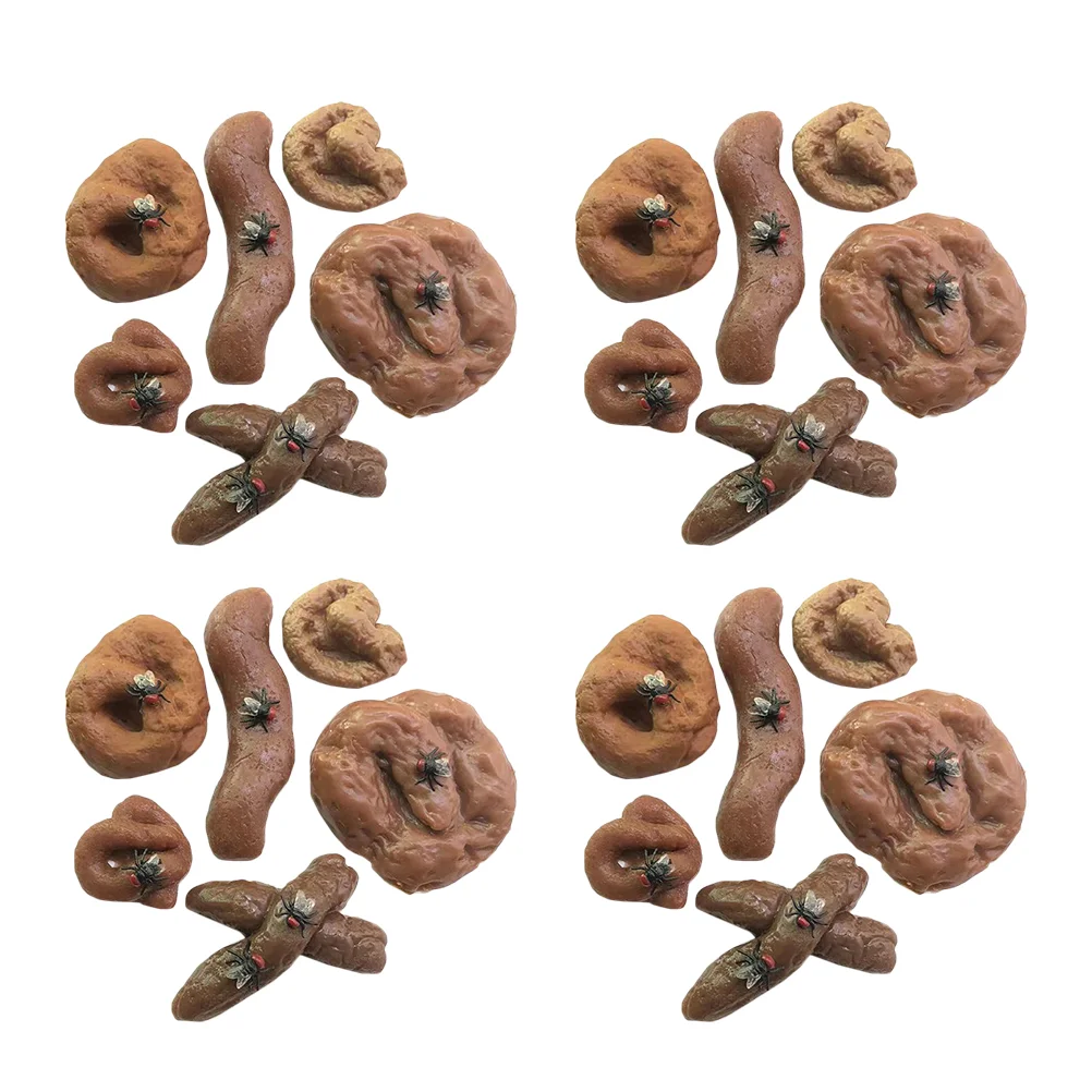 24 Pcs Simulated Stool Simulation Poo Prop Tricky Props Toys Spoofed Prank Poop