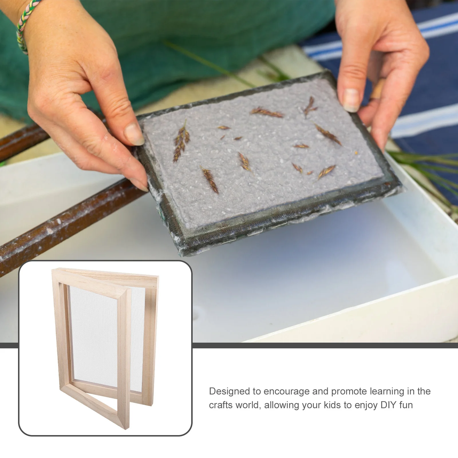 لتقوم بها بنفسك الأطفال اليدوية ورقة كرافت عدة إطار خشبي شاشة للطباعة تي شيرت حقيبة القماش ورقة صنع أداة