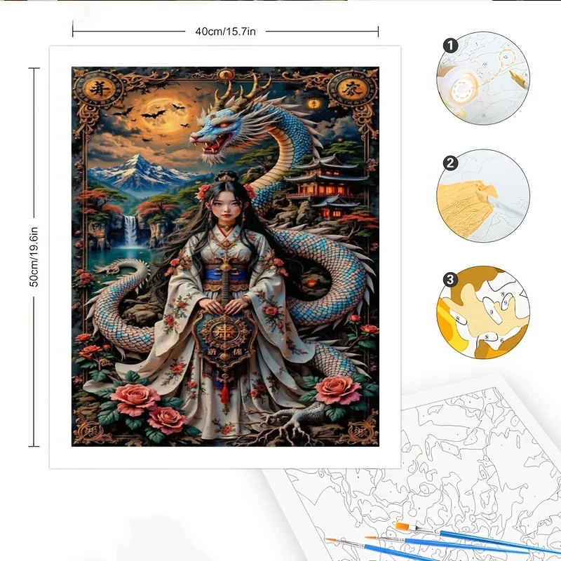 1pc Adult Paint by Numbers Kit, Professional Art Use, 