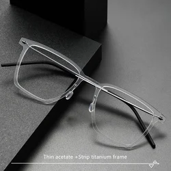 Nordic Style Screwless Structure Minimalist Design 6g Ultra-Lightweight Glasses Frame Fiberglass model:6554