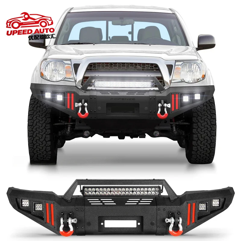 Suitable for Factory Price 4x4 Off Road Pickup Bull Bar Winch Front Bumper 2nd Gen Toyota Tacoma 2005-2015