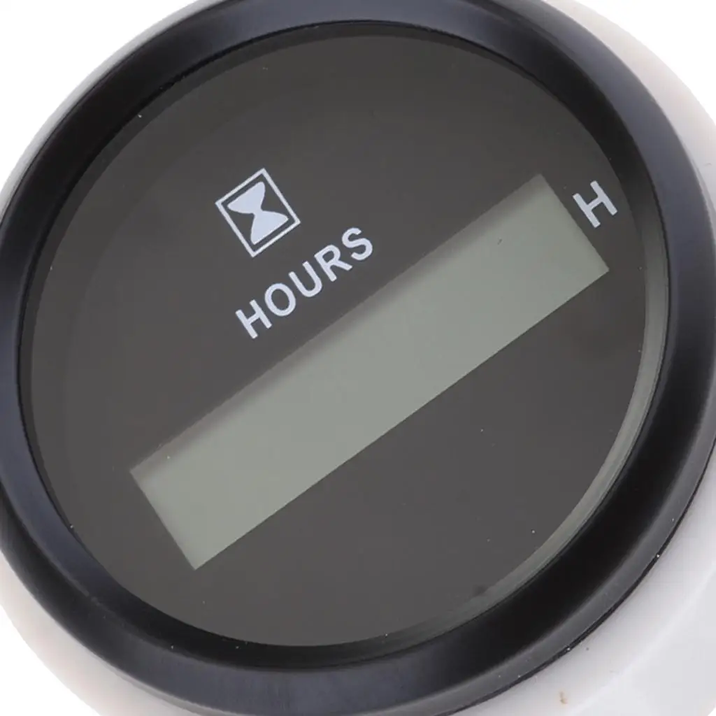

52mm Boat Hour Meter Gauge Waterproof Stainless Steel Panel Marine Timer Monitor for Maintenance Interval Tracking