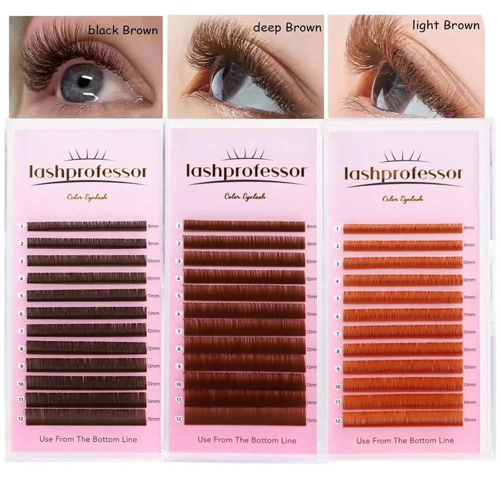 Cashmere Cocoa Chocolate Brown Fans Lashes Eyelashes Handmade Pinching Fan Volume Lashes Normal Fanning Lash Extensions Makeup
