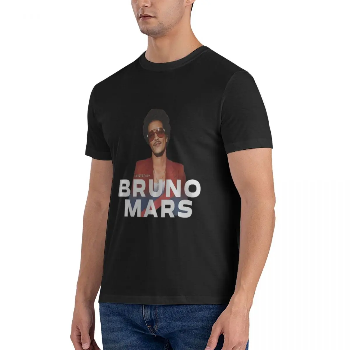 T Shirts Men 100% Cotton Novelty T-Shirts Round Neck Bruno Mars Tee Shirt Short Sleeve official-website fugees mens clothing