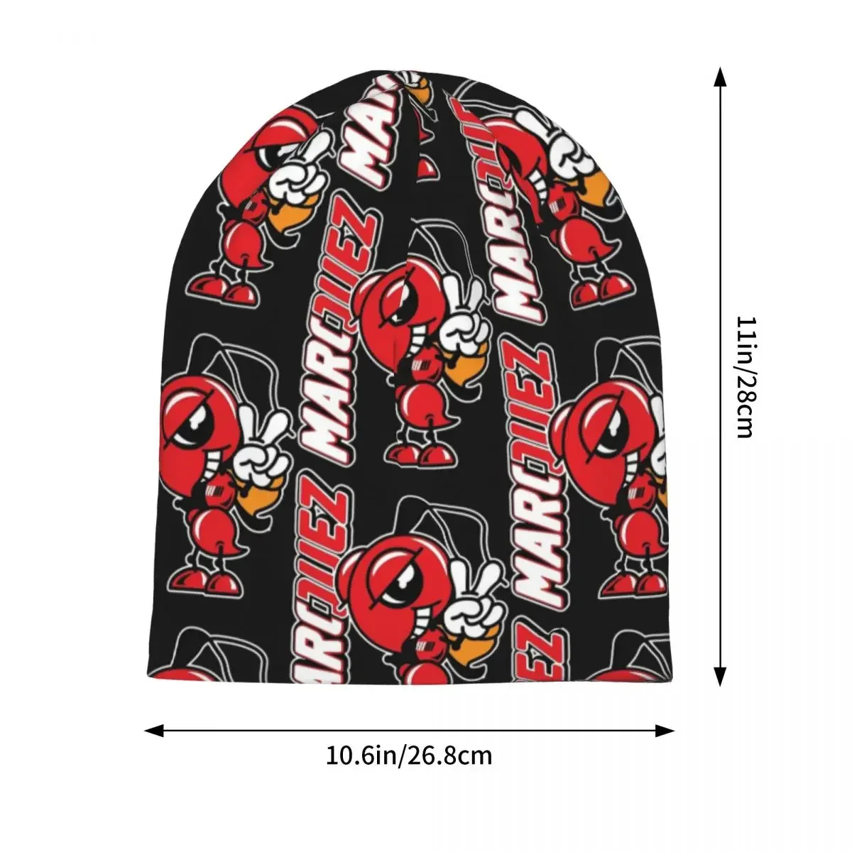 Novelty Print Marquez Motorcycle Racing Crew Men and women winter Warm Hat Beanies Hat For Men And Women Print Bonnet Hats