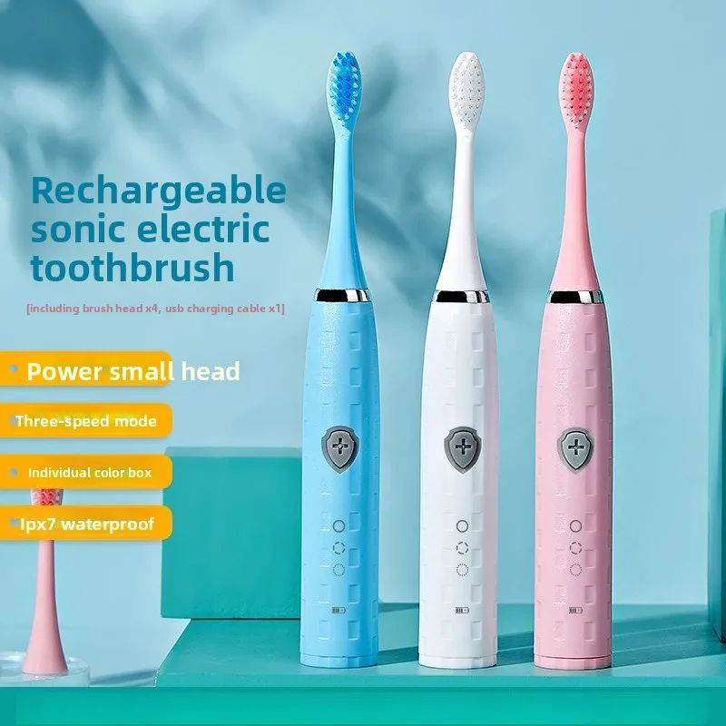 

Трехцветные схемы Звуковая зубная щетка Перезаряжаемая электрическая зубная щетка для взрослых