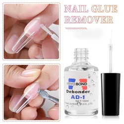 10ml Nail Glue Remover Glue Off for False Nails Rhinestone Remover Tools Nail Art Debonder Fast Dissolve Liquid Cleaner Accessor