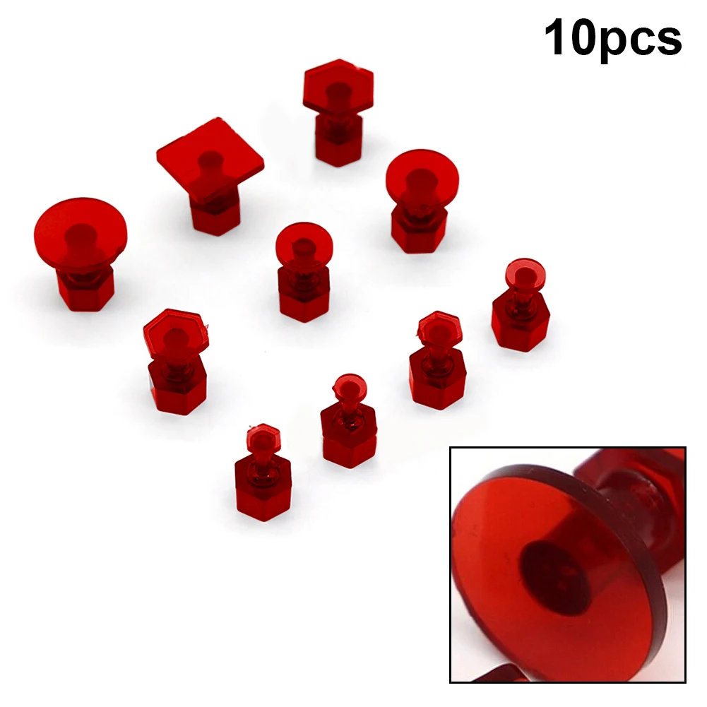 10pcs Car Paintless Dent Repair Tools Puller Removal Kit Slide Hammer Reverse Hammer Tool Body Suction Cup Adhesive Red Tabs