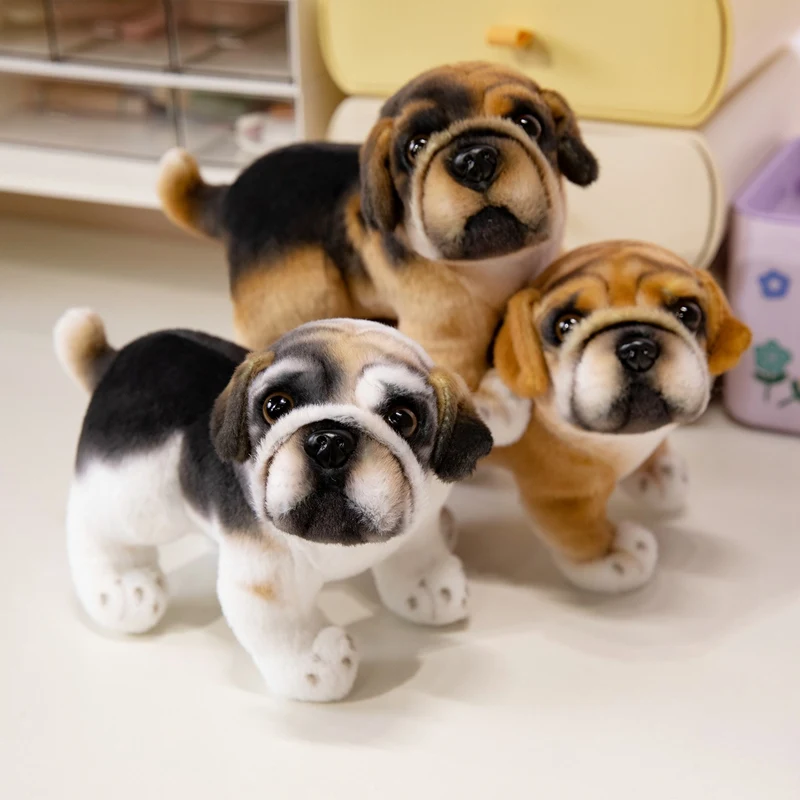 22cm Cute Simulation French Bulldog Plush Toys Soft Lovely Stuffed Animals Baggle Dog Baby Accompany Dolls for Kids Girls Gifts