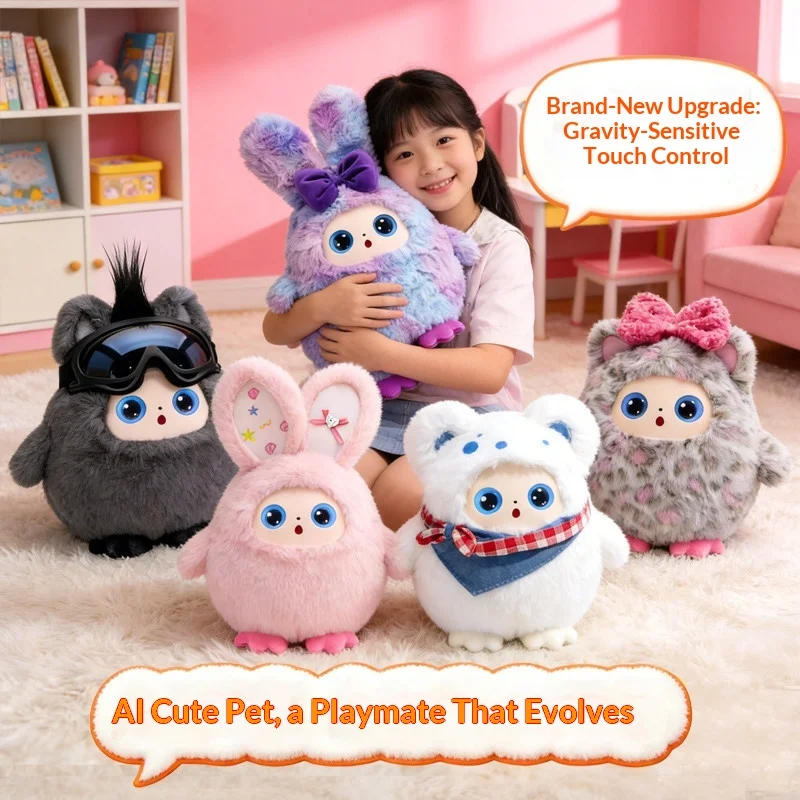 Smart AI Plush Toy Interactive Touch Sensing Chat Robot Companion Stuffed Doll For Home Leisure Gift
