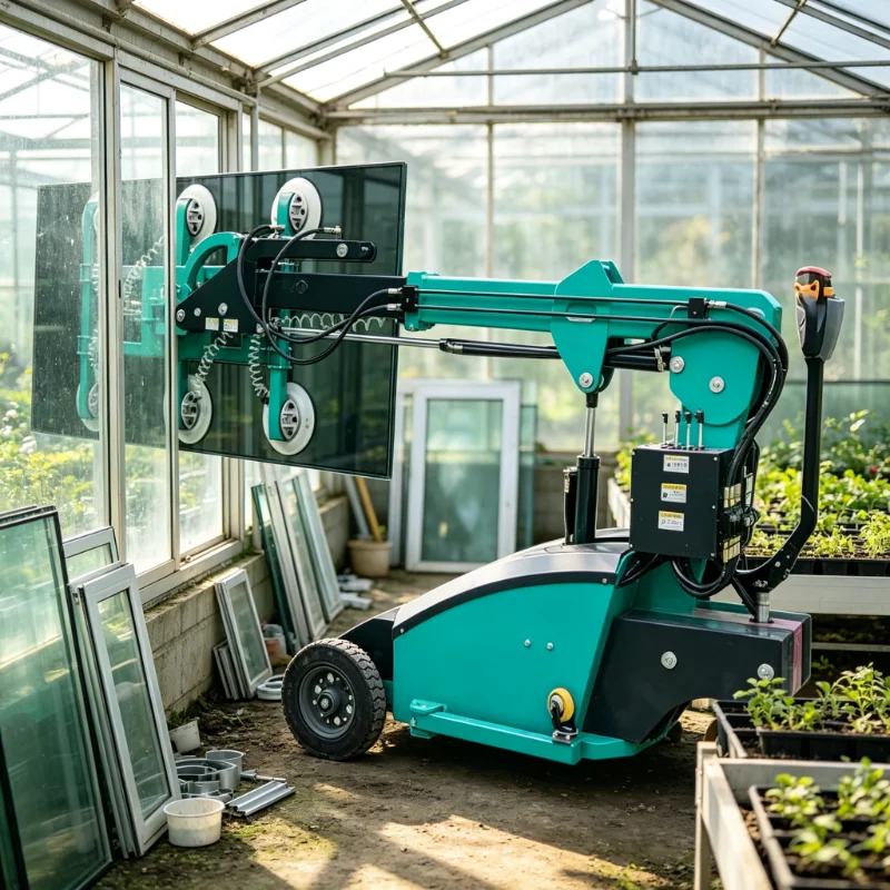 Self-driven Hydraulic Vacuum Glass Cart All-terrain Glass Transport Suction Lifter Machine