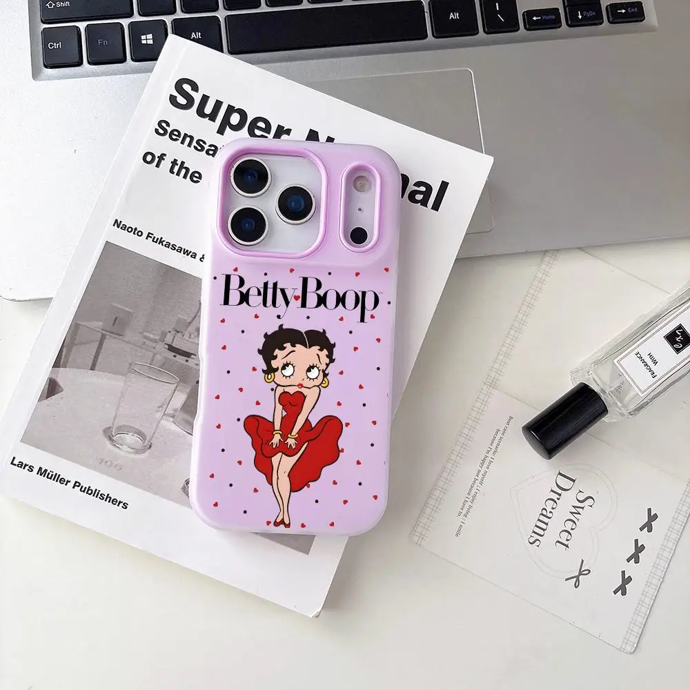 Sexy Girl B-Bettys Boop Phone Case For IPhone 17 16 15 14 13 12 11 Pro Max Plus Mini Case Clear Jelly Shockproof Soft Cover view 2