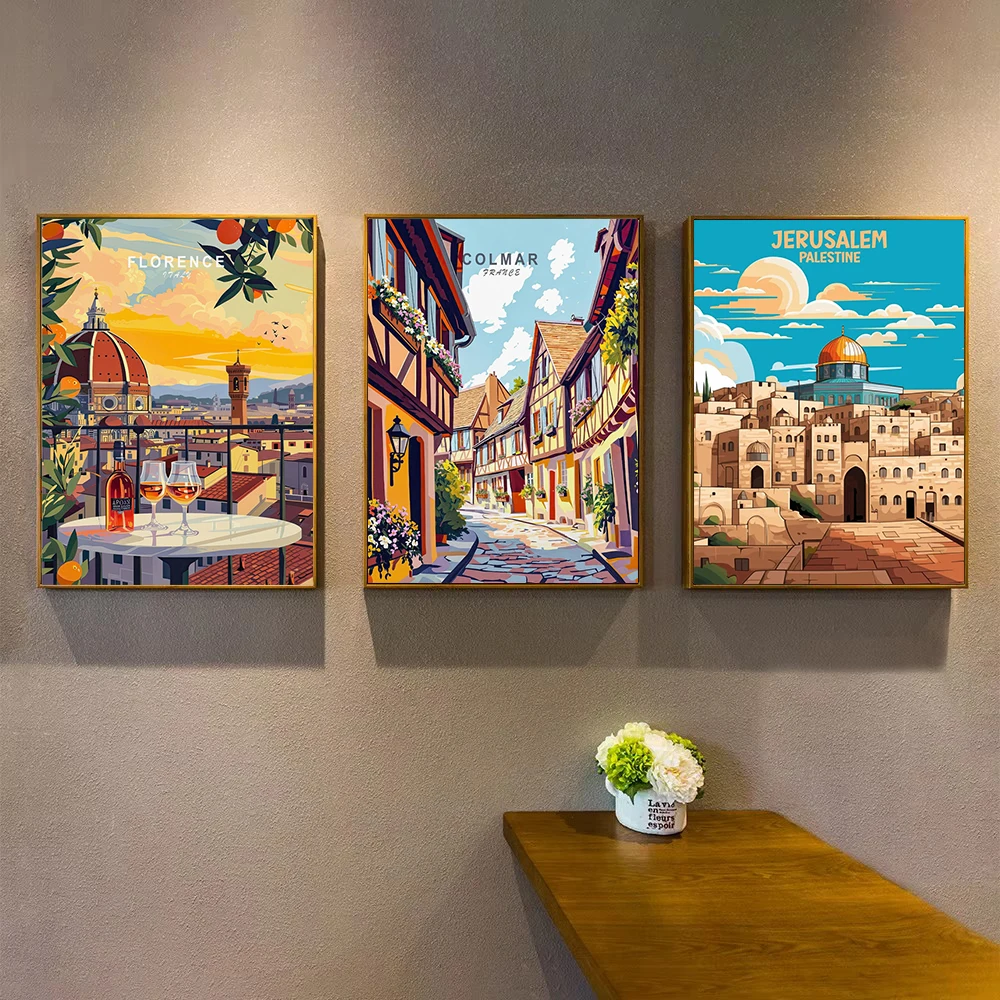 Urban Architecture Diamond Painting Kit London Street View DIY Full Square/Round Mosaic Embroidery Home Decoration for Beginners view 2