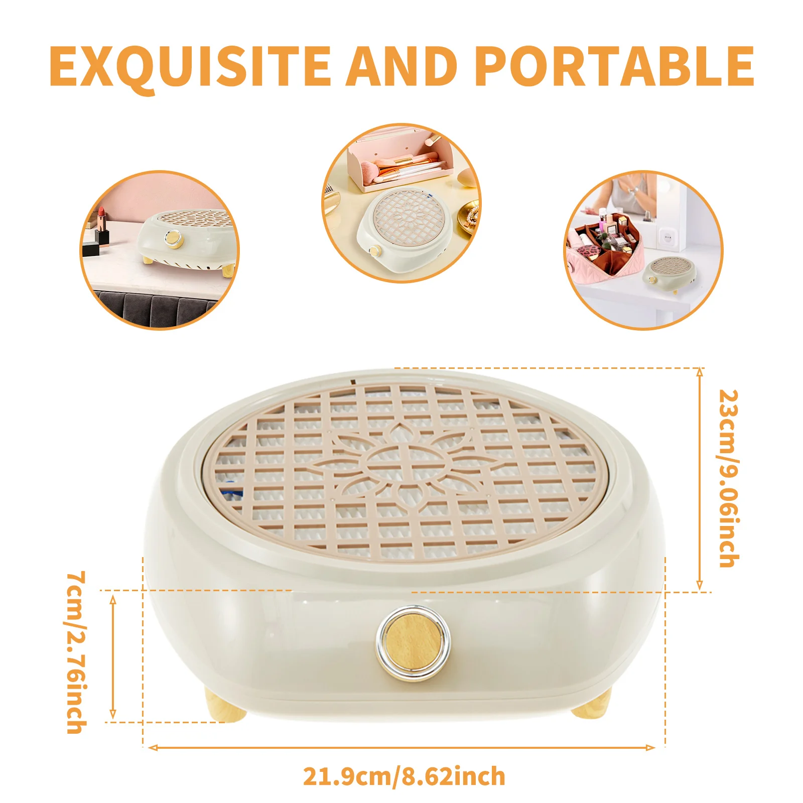 Nail Dust Collector Reusable Professional Vacuum Fan Dust Collector Low Noise Dust Suction Machine Ventilated Fan Vent Dust