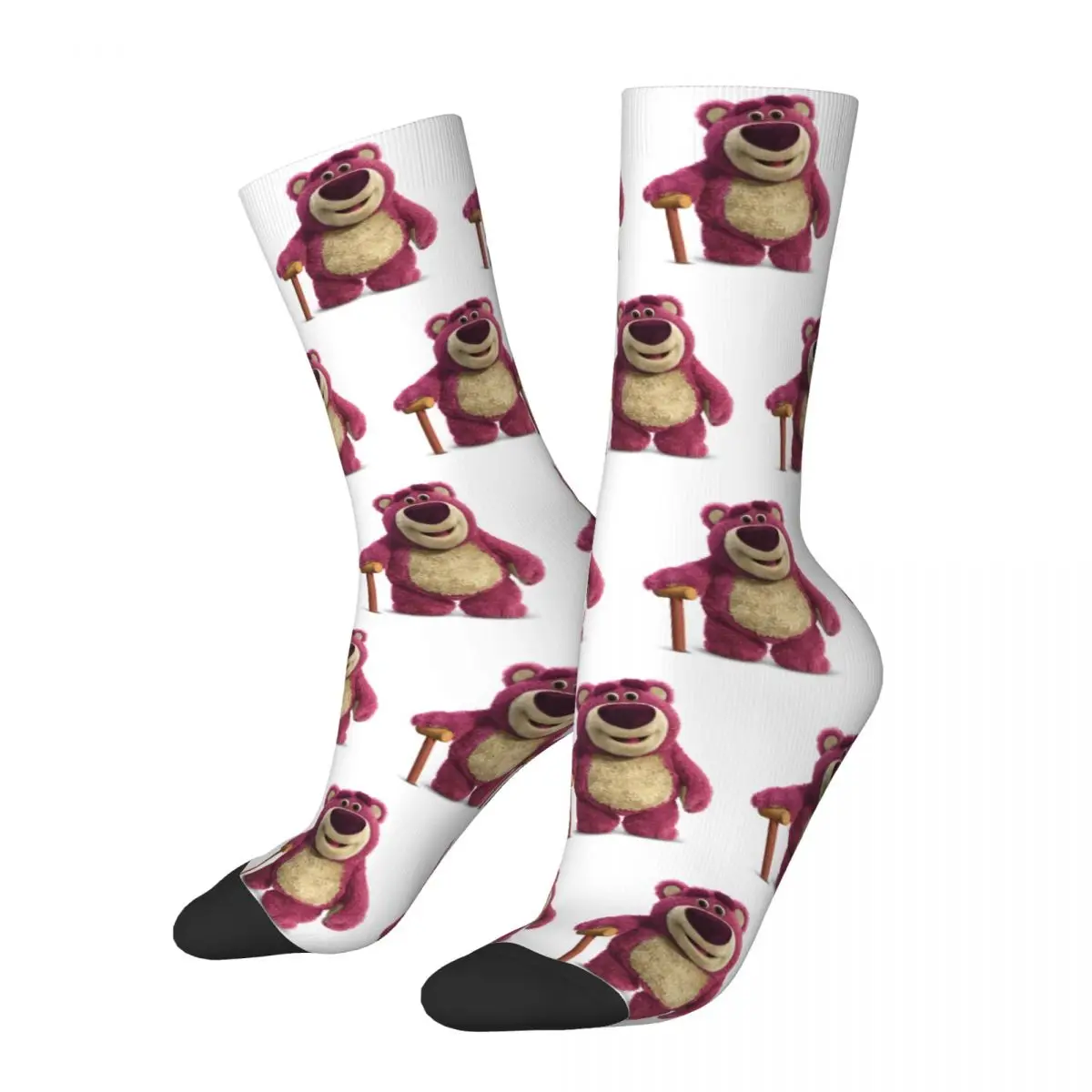 Happy Funny Male Men Socks Hip Hop Toy Story 3 Lotso Sock Polyester Graphic Women Sock Spring Summer Autumn Winter