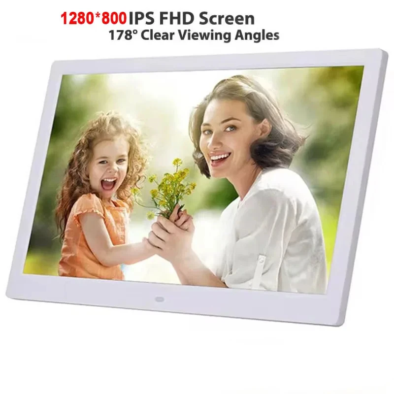 10 inch IPS Digital Photo Frame Screen LED Backlight HD 1280*800 Electronic Album Picture Music Movie Remote Control Player