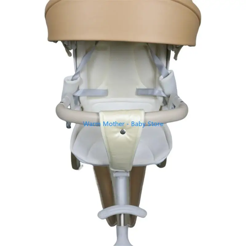 

Baby Strollers Crotch Strap Comfortable PU Leather Secure Belt Mount for Toddlers 57QE