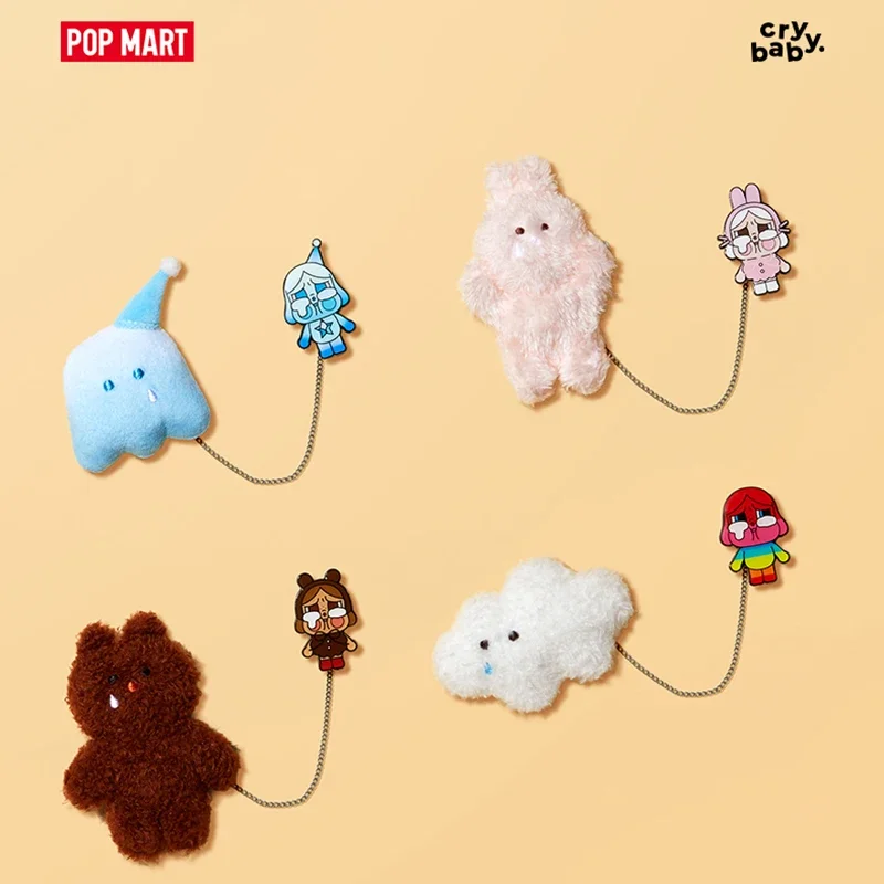 POPMART CRYBABY Weinen Wieder Serie Plüsch Abzeichen Blind Box Erraten Tasche Mystery Box Spielzeug Puppe Nette Anime Figur Desktop Ornamente