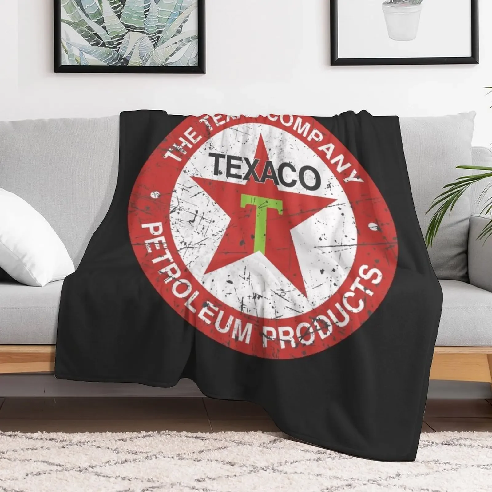 New Texaco Oil Company Vintage Classic Throw Blanket Plush Summer Decorative Sofa Blankets