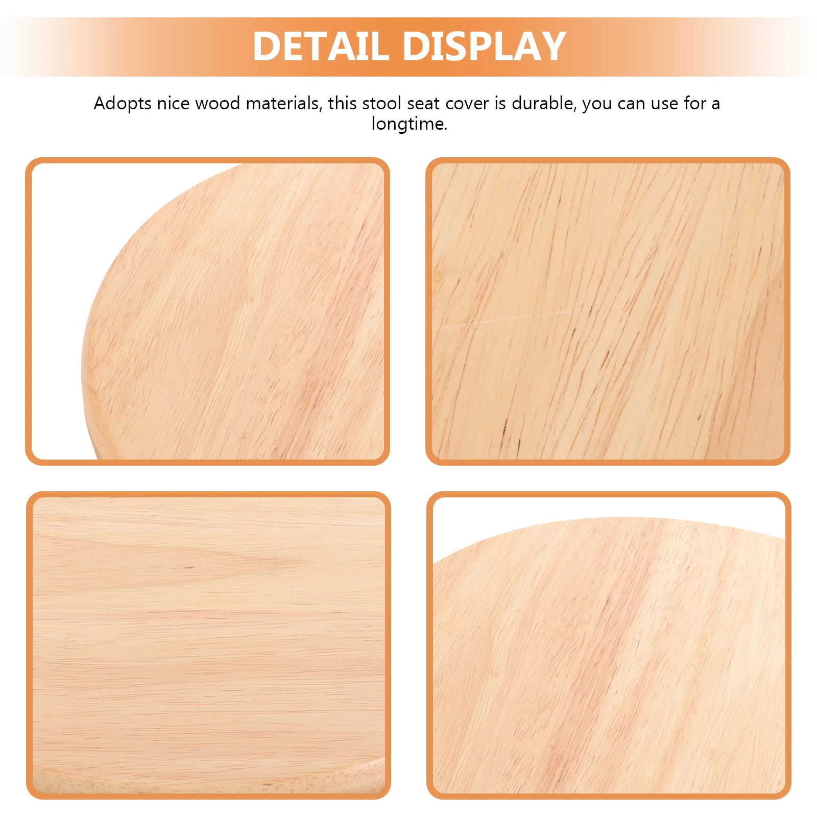 

Solid Wood Round Stool Seat 34 5CM Diameter Wooden Seating Part for Home Bar Counter Chairs Replacement Pad