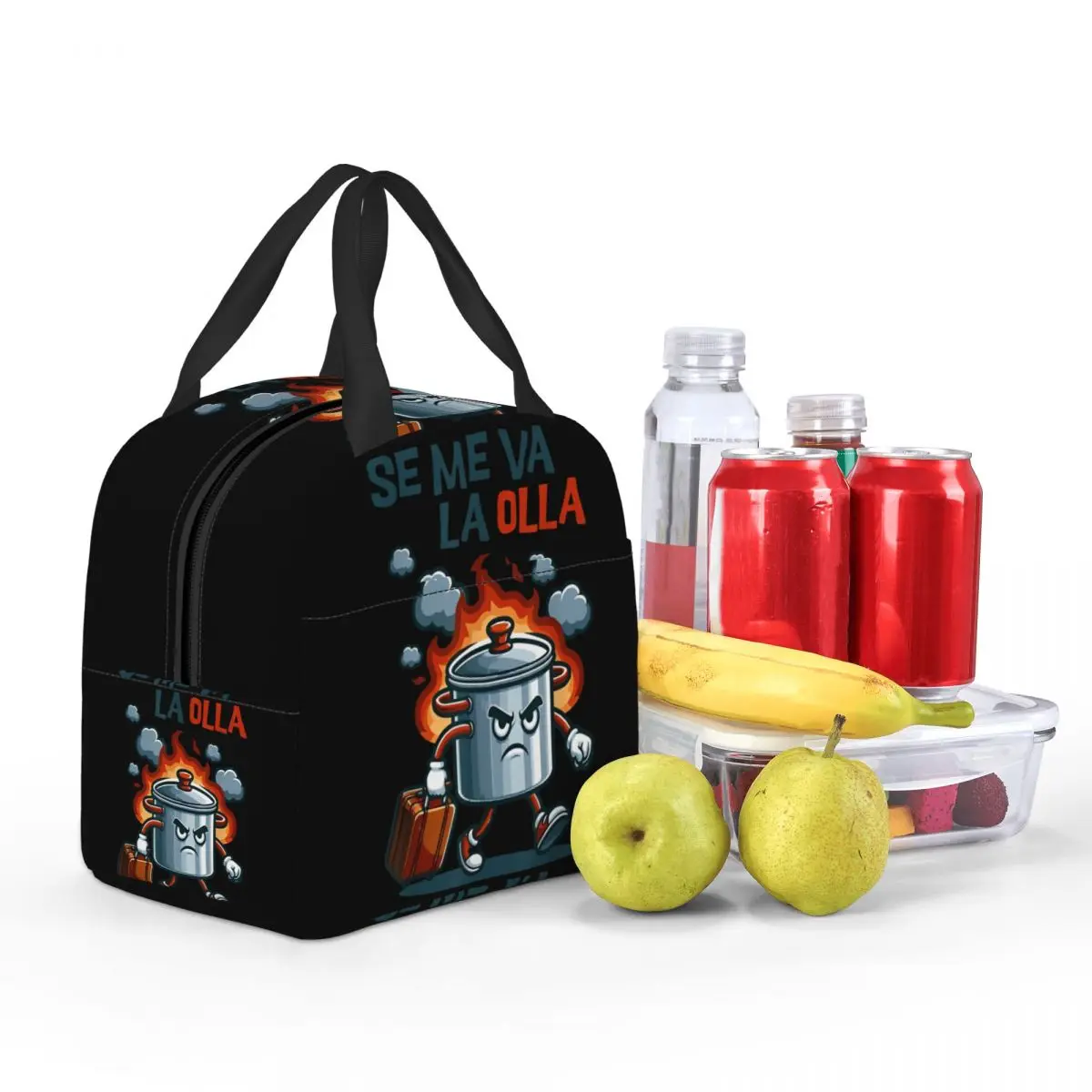 Se Me Va La Olla Merch Lunchboxen Draagbaar Geïsoleerd Canvas Koeler Grappige Spaanse Grappen Thermisch Koud Eten Picknick Lunchbox