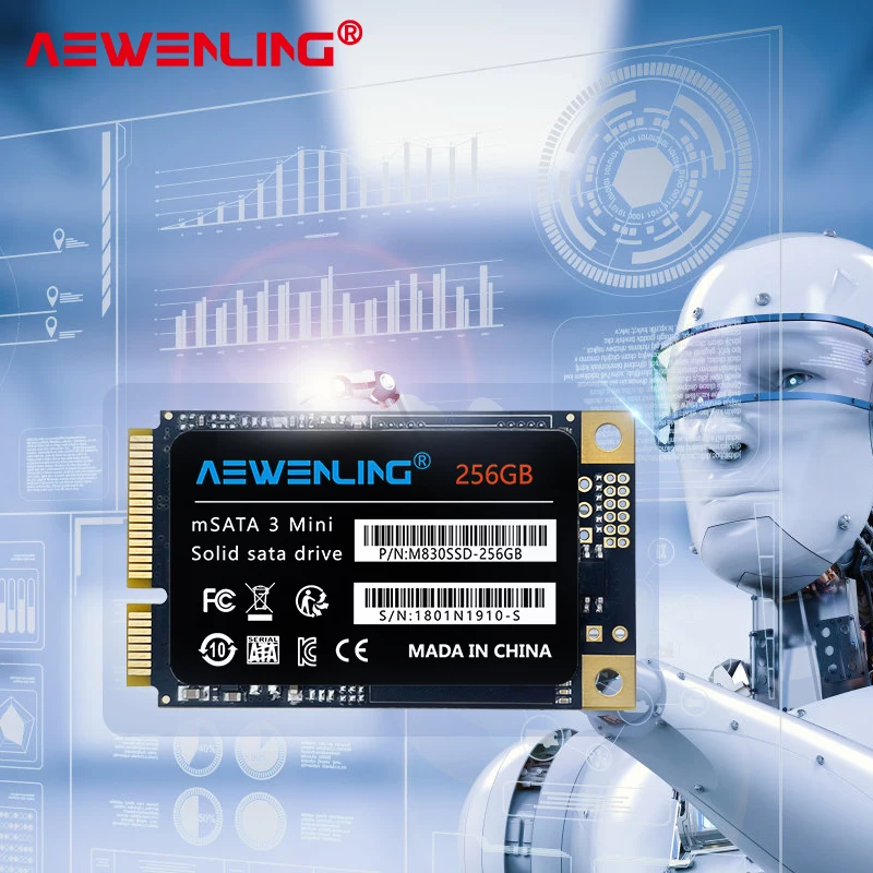 AEWENLING mSATA SSD 128gb 256gb 512GB Mini SATA3 64gb 1TB HDD Per computer 3x5cm Disco rigido a stato solido interno per laptop hp