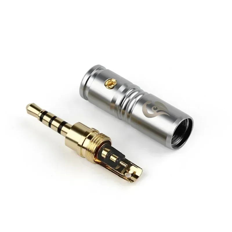 Mini 2.5mm Jack 2.5 Audio Plug Metal 4 Pole Speaker Terminal Earphone Repair Male For Soldering HiFi Headphone Wire Connector