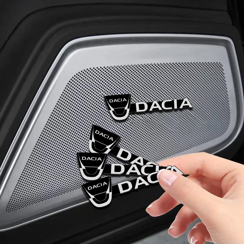 Car Audio Decorate 3D Aluminum Badge Emblem Stickers For Dacia Duster Logan MCV Sandero Stepway Dokker Lodgy Car Accessories