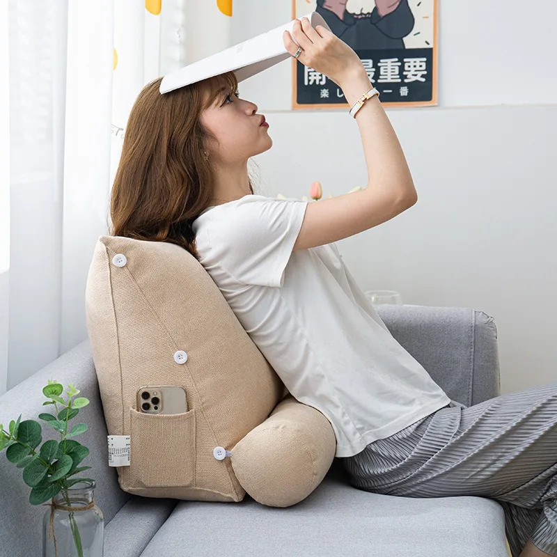 Wedge Pillow Triangle Pillow Triangle Reading Pillow Back Support Adjustable Back Wedge Cushion, Sofa Bed Office Chair Rest Cus