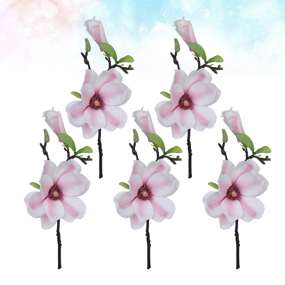 

5 Pcs Simulation Decorations Wedding Home Artificial Floral Flowers Silk Bouquet