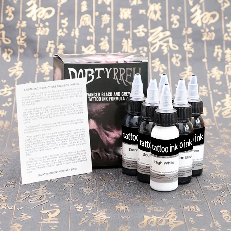 Black Color 30ML/Bottle Professional Tattoo Pigment Ink Permanent Tattoo Painting Supply for Body Beauty Tattoo Art Professional