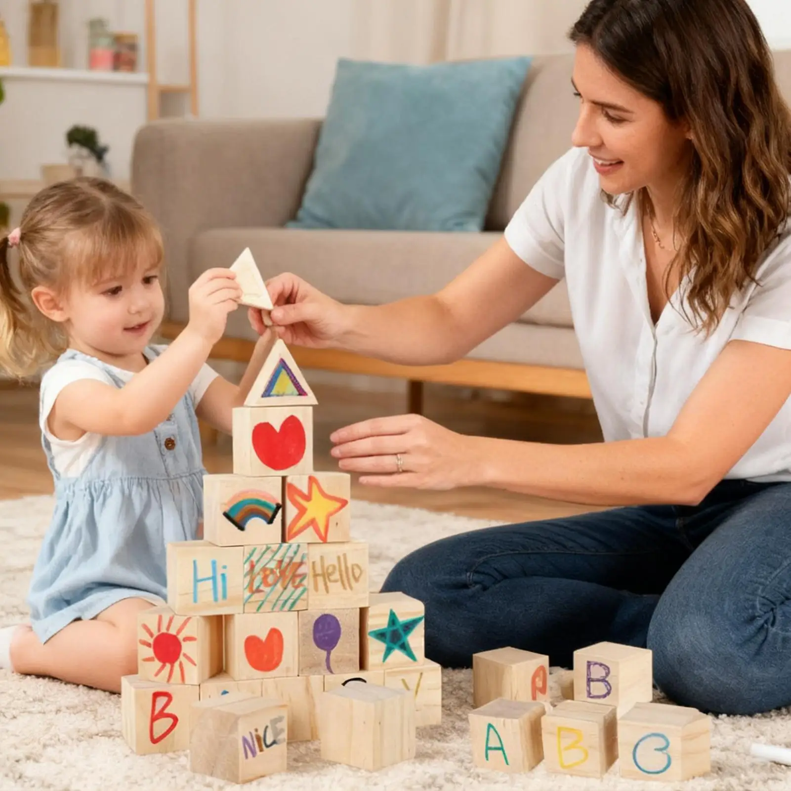 Baby Shower Blocks And Sign Drawing Challenge With 24 Markers Decorate Blocks Baby Shower Activity For Gender Reveal Party