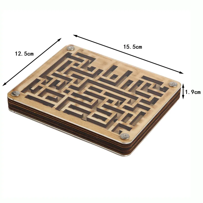 Quality Two Layers IQ Wooden Maze Brain Teaser Puzzles Game Gift for Adults Kids