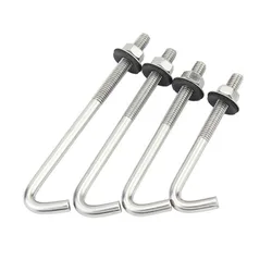 304 Stainless Steel Irregular Bolt Square / Circular / Right Angle Corrugated Hook Nail M5M6