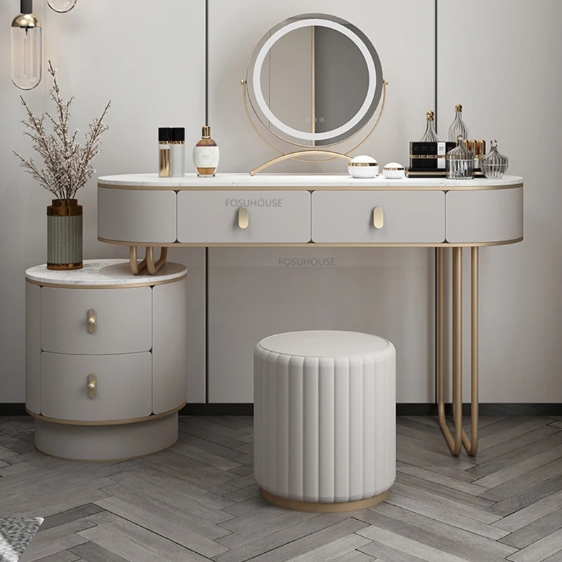 

Modern Manmade Board Vanity Tables For Home Furniture Vanity Set Household Light Luxury Upscale Bedroom Schminktisch Furniture