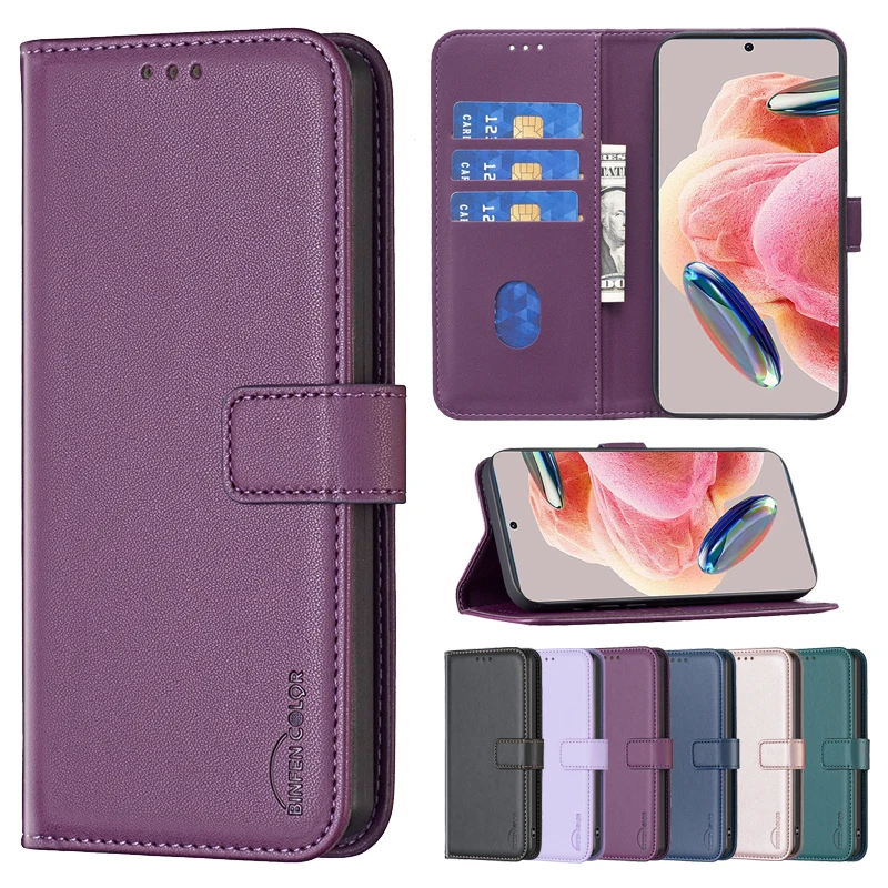 

Wallet Magnetic Flip Leather Case For Xiaomi Redmi 13 Lite 12T 12 Lite 11T 11 Lite Poco X5 Pro F3 X3 NFC Redmi 12 12C Note 12 9