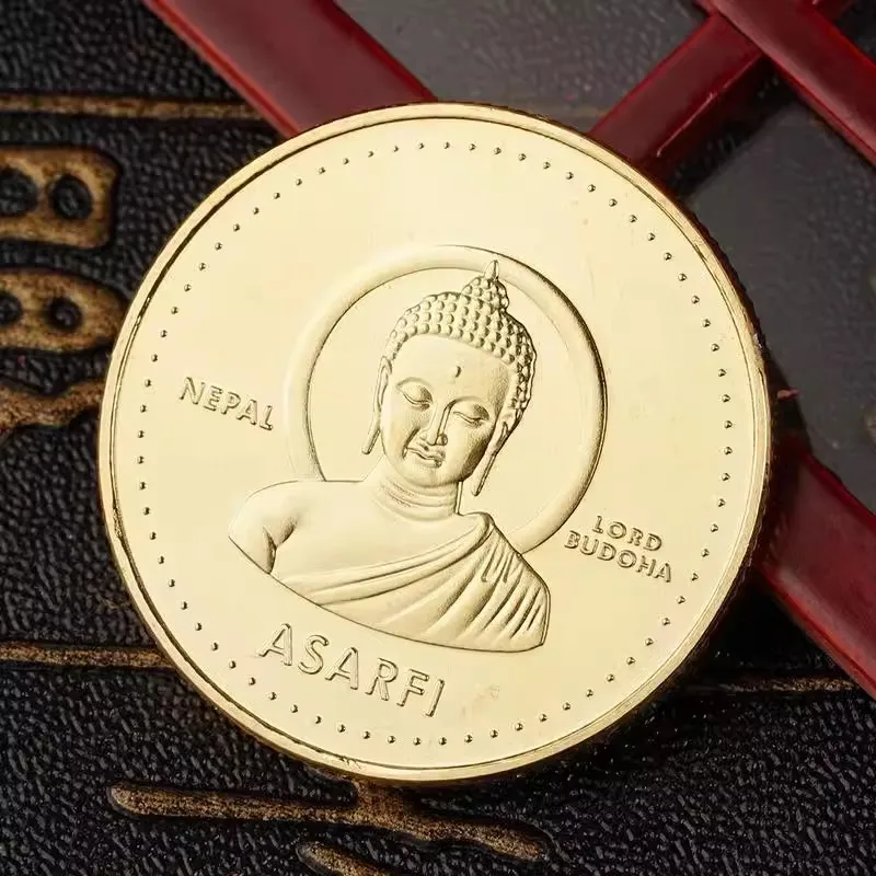 Nepalese Buddha creative gold Plated coin Collectibles Challenge Coin great Gift Coins-replica Commemorative Coins