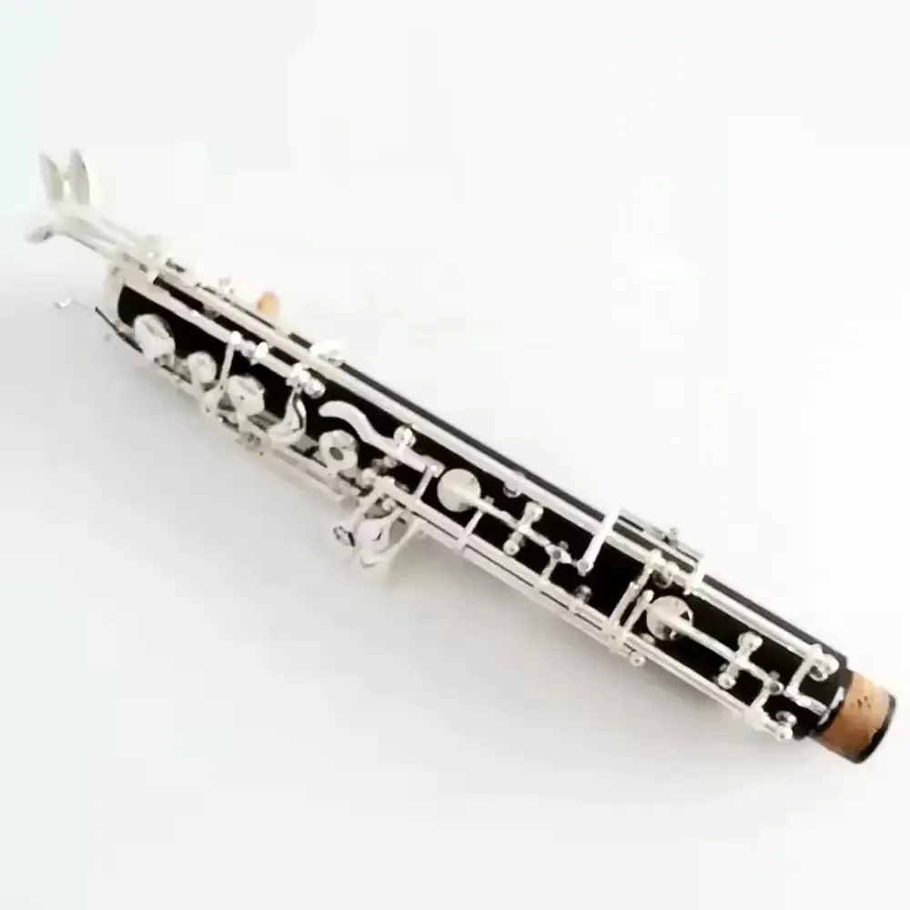 Bakelite Silver Plated Oboe Musical Instruments Tone C 17-Key International Standard with Canvas Case