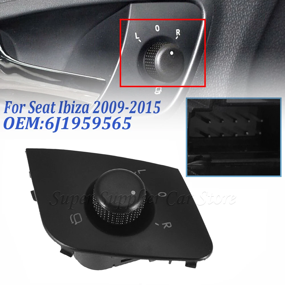 2627575610 6J1959565 For Seat 2008-2015 Ibiza V 6J Rear Mirror Switch Control Knob Button Car Interior Accessories