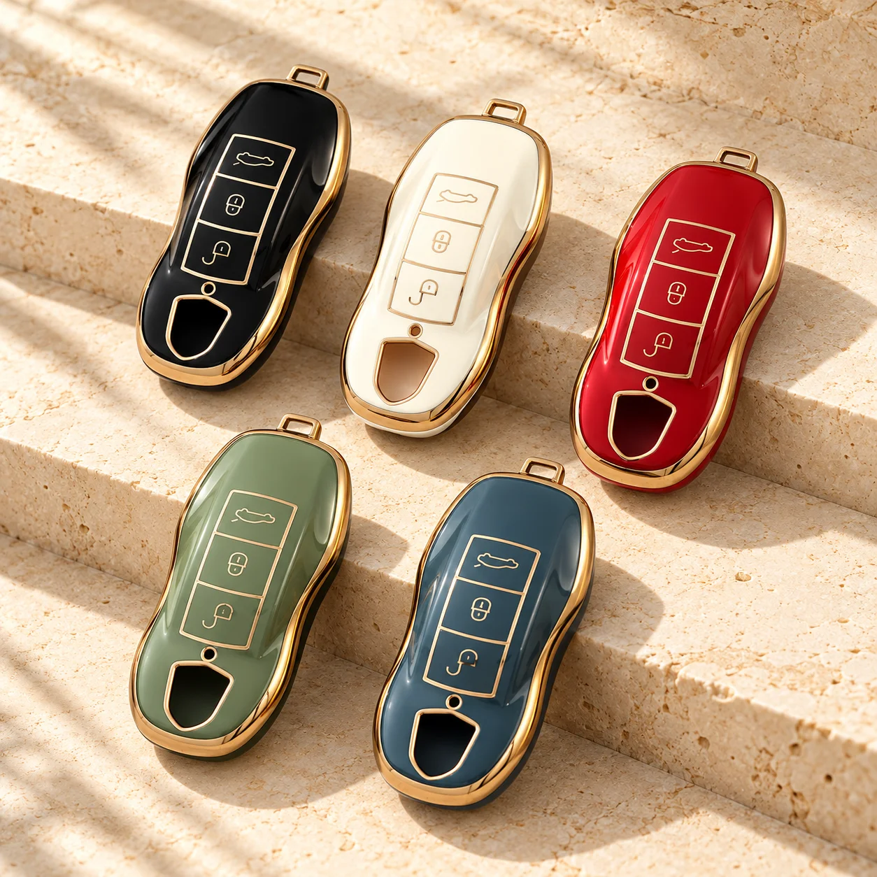 TPU Car Key Case Cover for Porsche Cayenne 958 911 Lepin 996 Macan Boxster Panamera 997 944 924 Panamera 718 971 9YA Keychain